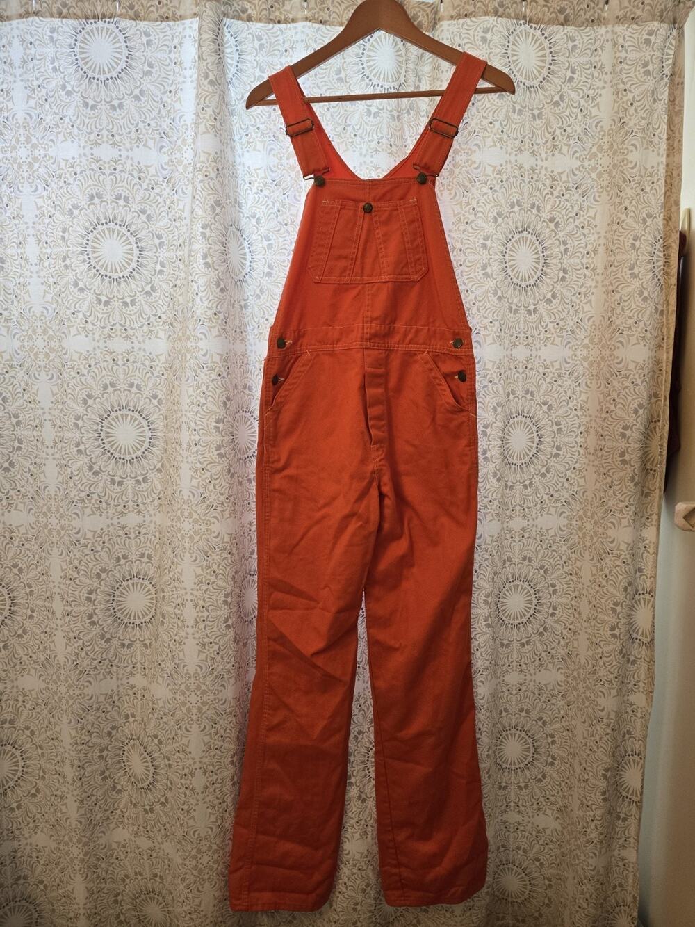 Liberty Women's Bib Overalls Orange Size Small S* GameDay College Miami Florida